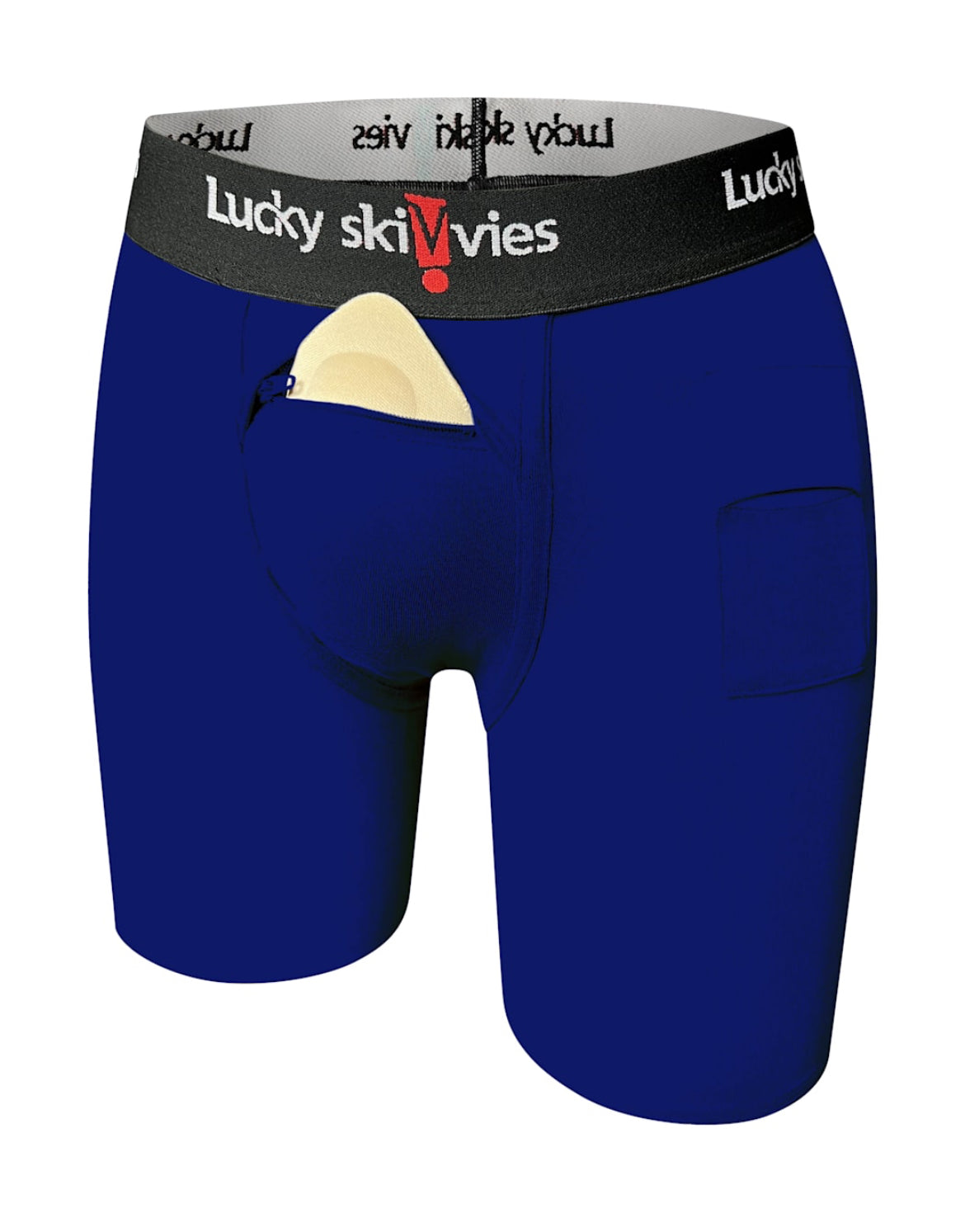 Pre-Order 6" Packer/ STP/ Insert Boxer Brief (Blue) - Lucky Skivvies